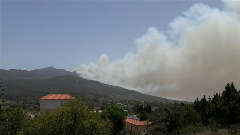 Incendio forestal en la zona de Montaña de Jedey