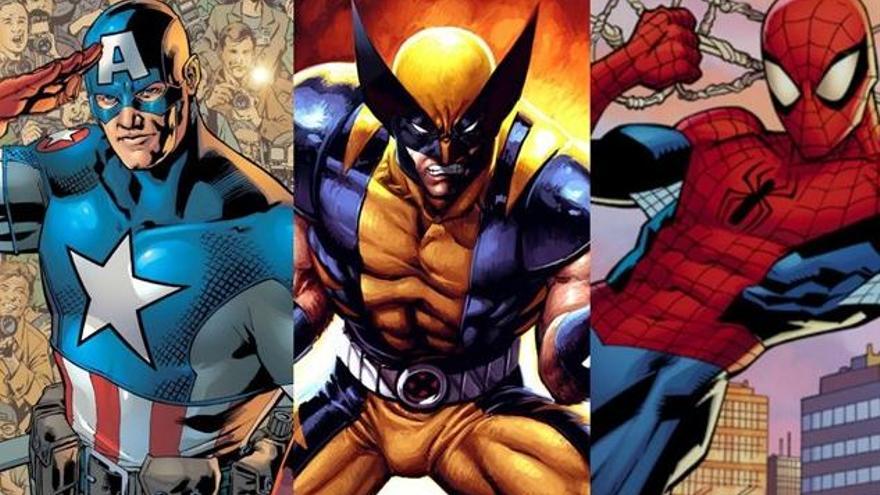 Algunos de los personajes emblemáticos de Marvel.