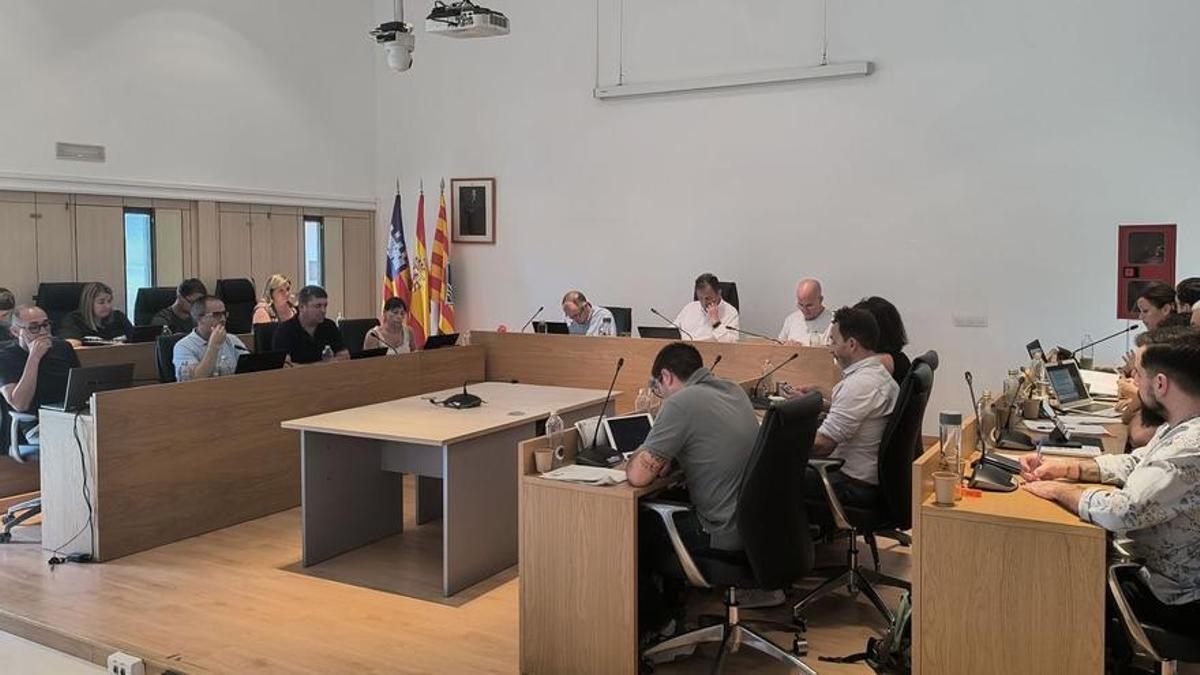 El pleno del Consell de Formentera, al completo. A la izquierda, los consellers de Sa Unió y a la derecha, del PSOE y de GxF.