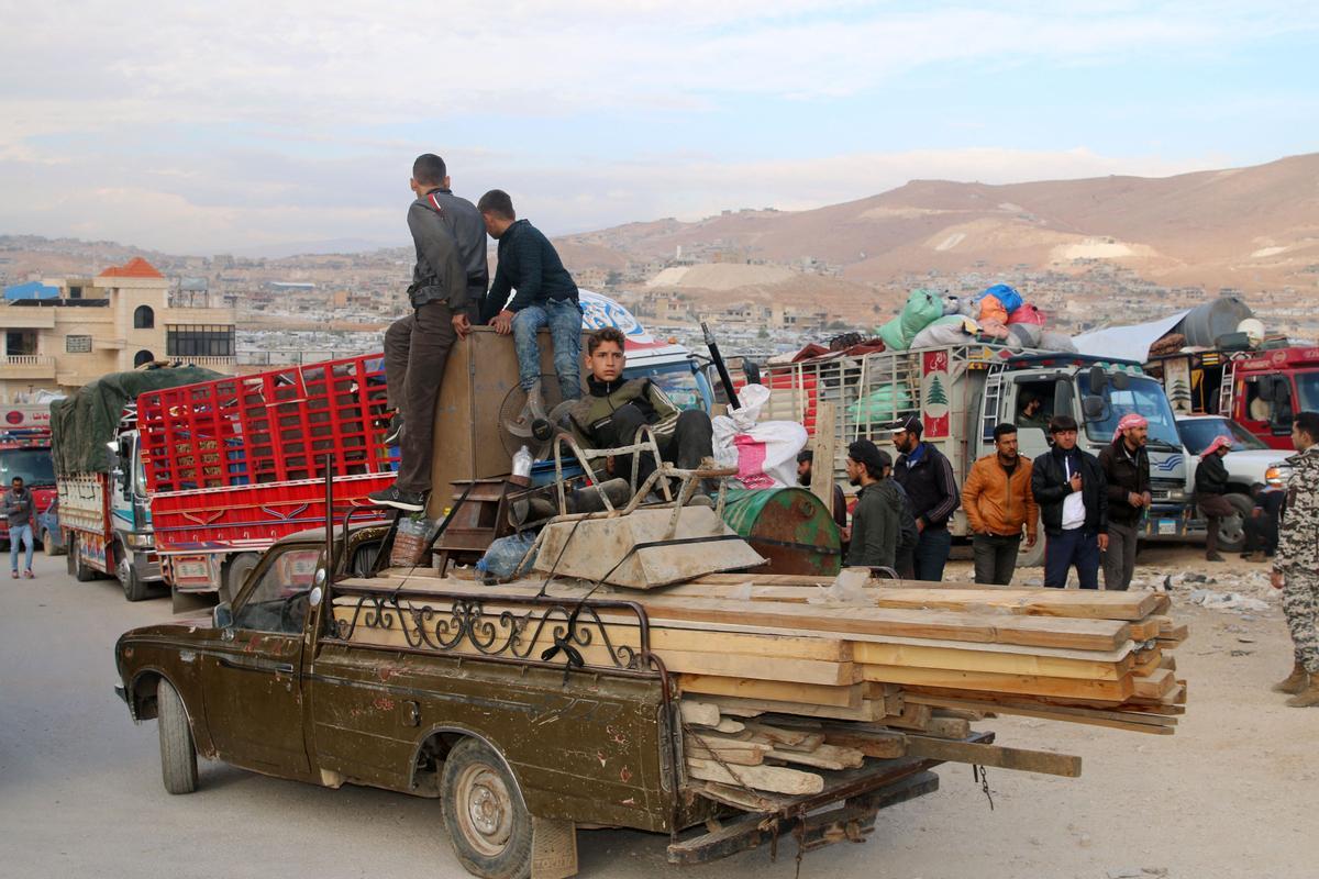 Refugiados sirios vuelven a su país desde el Líbano