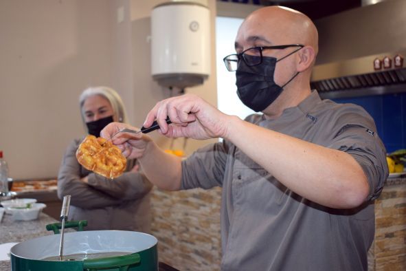 Un taller de cocina con mucha chicha , en Valga