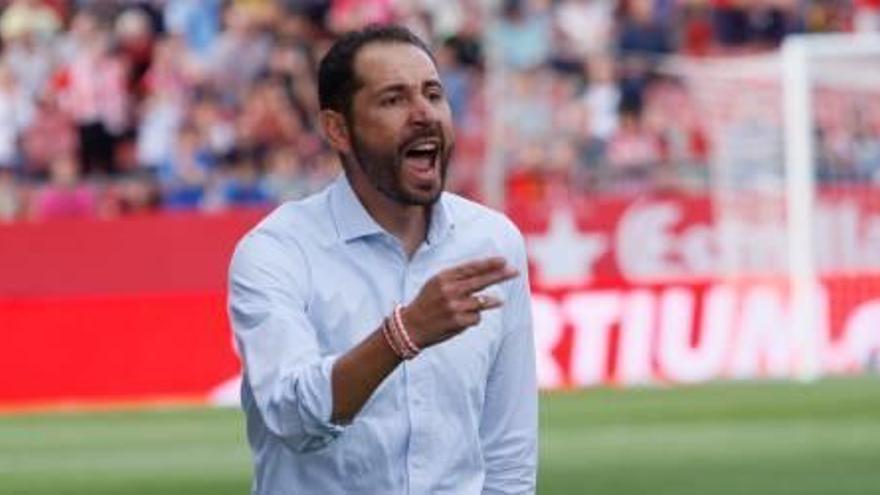 Pablo Machín dona instruccions durant el partit del diumenge passat contra el Sevilla.