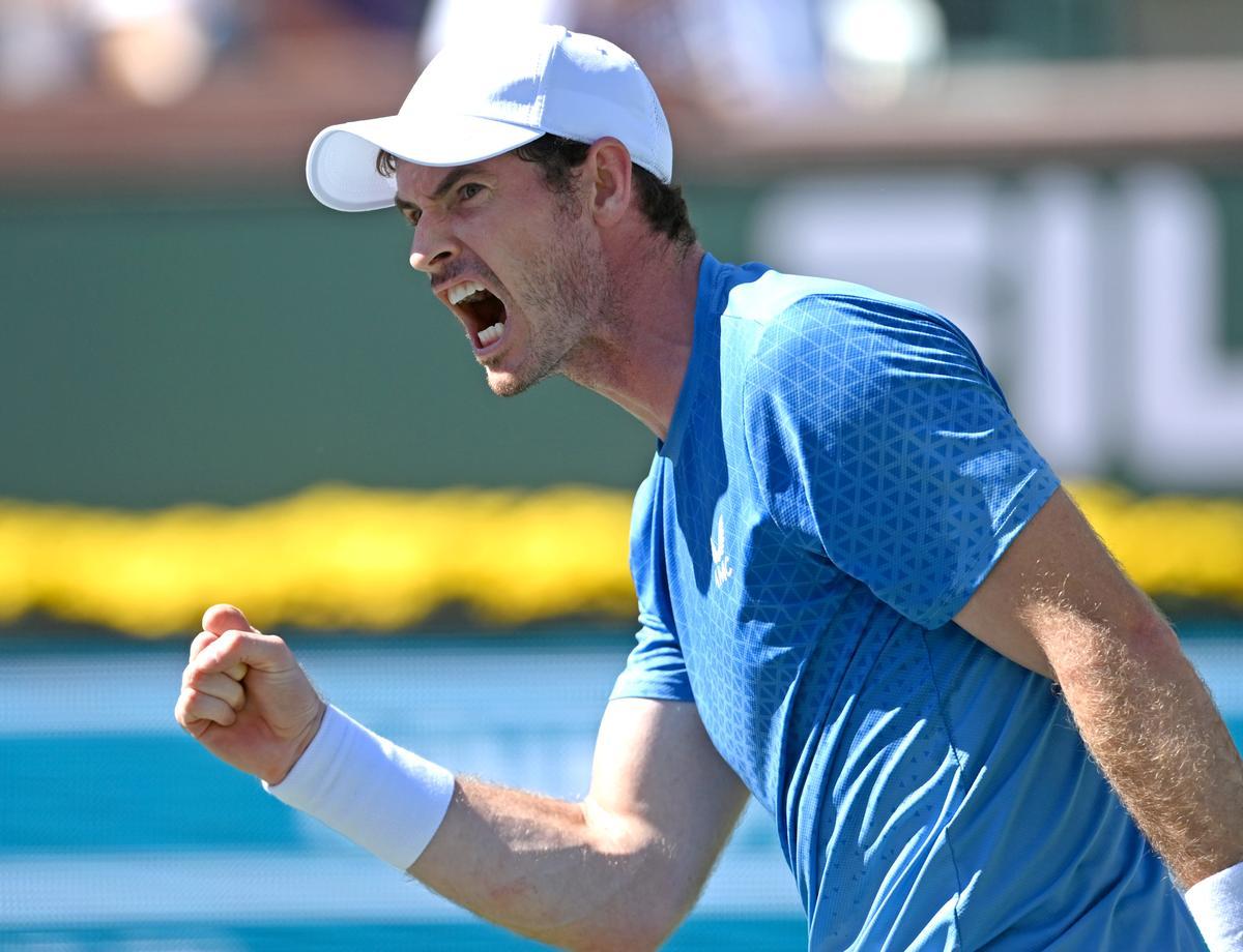 El escocés Andy Murray celebra un punto del encuentro