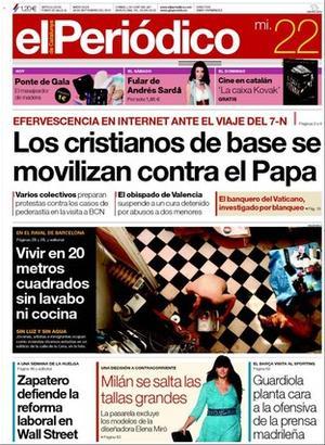 A més de les primícies que obren la seva portada sobre la protesta dels cristians de base contra la visita del Papa a Barcelona i la denúncia de l’existència de tres immobles pastera al Raval, a les pàgines interiors destaca que el PSC aparca les seves promeses electorals fins després de la vaga, que l’ajuntament de Barcelona assumeix ara l’error de treure punts del carnet de conduir a ciclistes, que el Govern redueix la inversió el 17% per contenir el dèficit, que l’editorial Bruguera compleix 100 anys i que la passarel·la de Milà veta les talles grans.