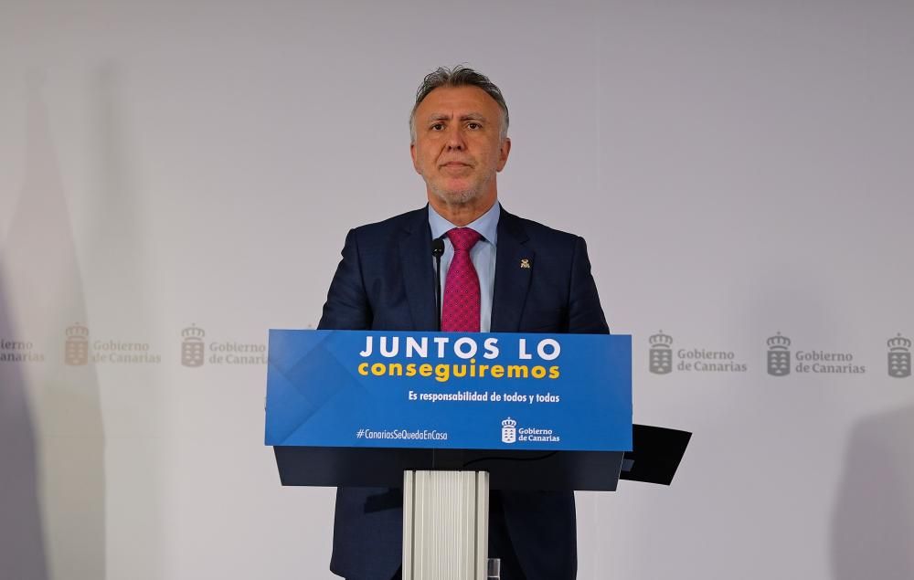 Ángel Víctor Torres informa en rueda de prensa de la situación y medidas para luchar contra el coronavirus