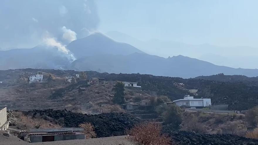 Así se ve la entrada de lava del volcán de La Palma al océano