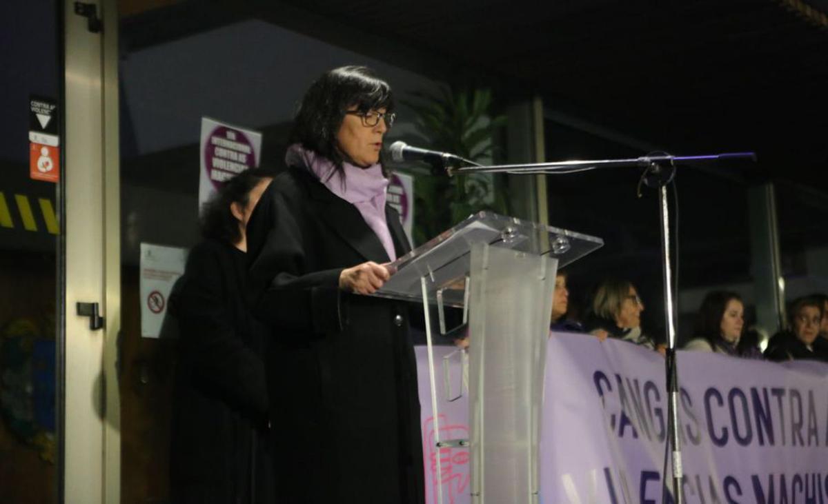 Martina Ferradás se encargó de leer el manifiesto. |  Santos Álvarez