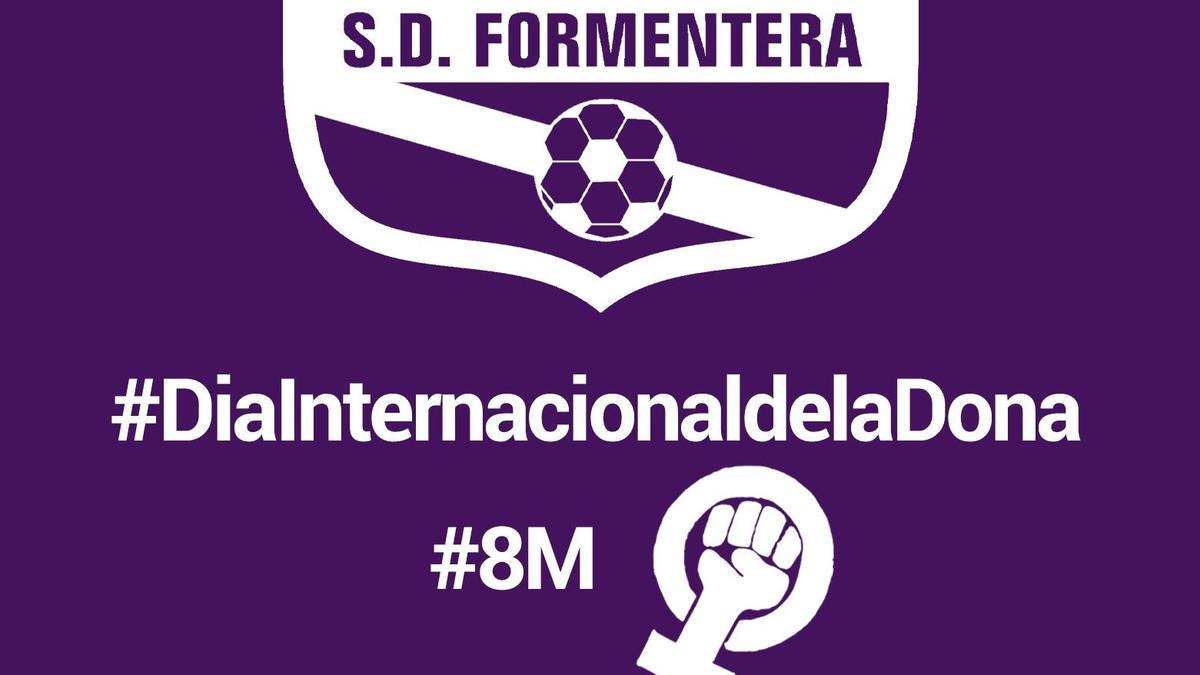 Imagen del tuit de la SD Formentera de fútbol.