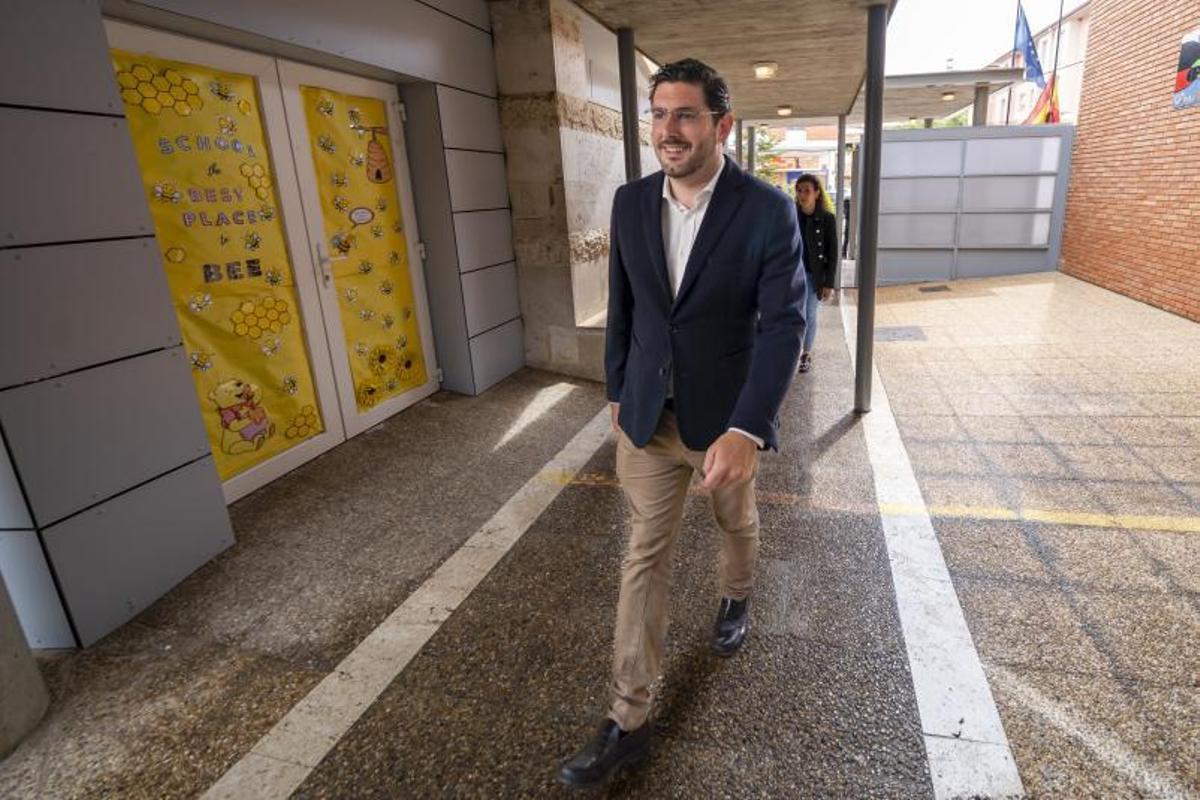 Alejandro Nolasco, candidato de Vox, el domingo. | ANTONIO GARCÍA