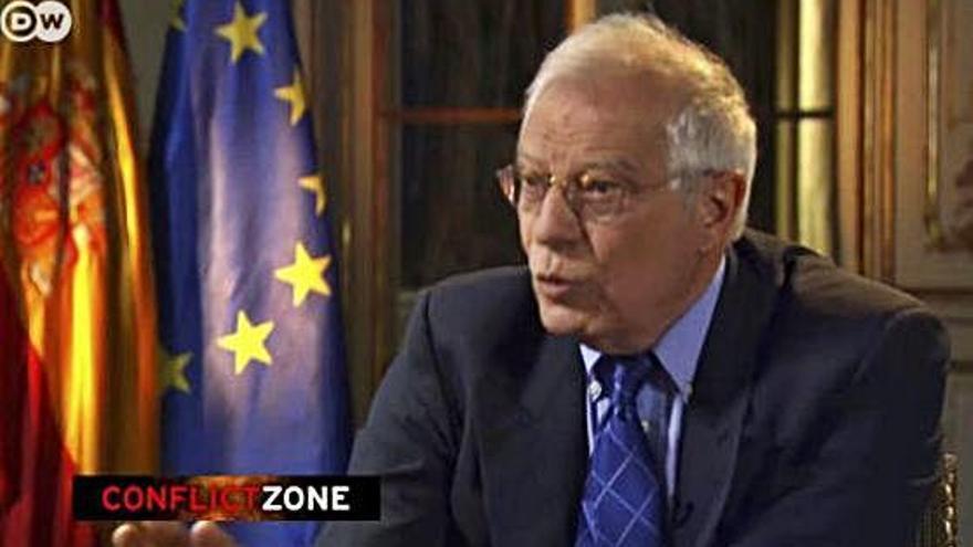Borrell, durant la polèmica entrevista a Deutsch Welle.