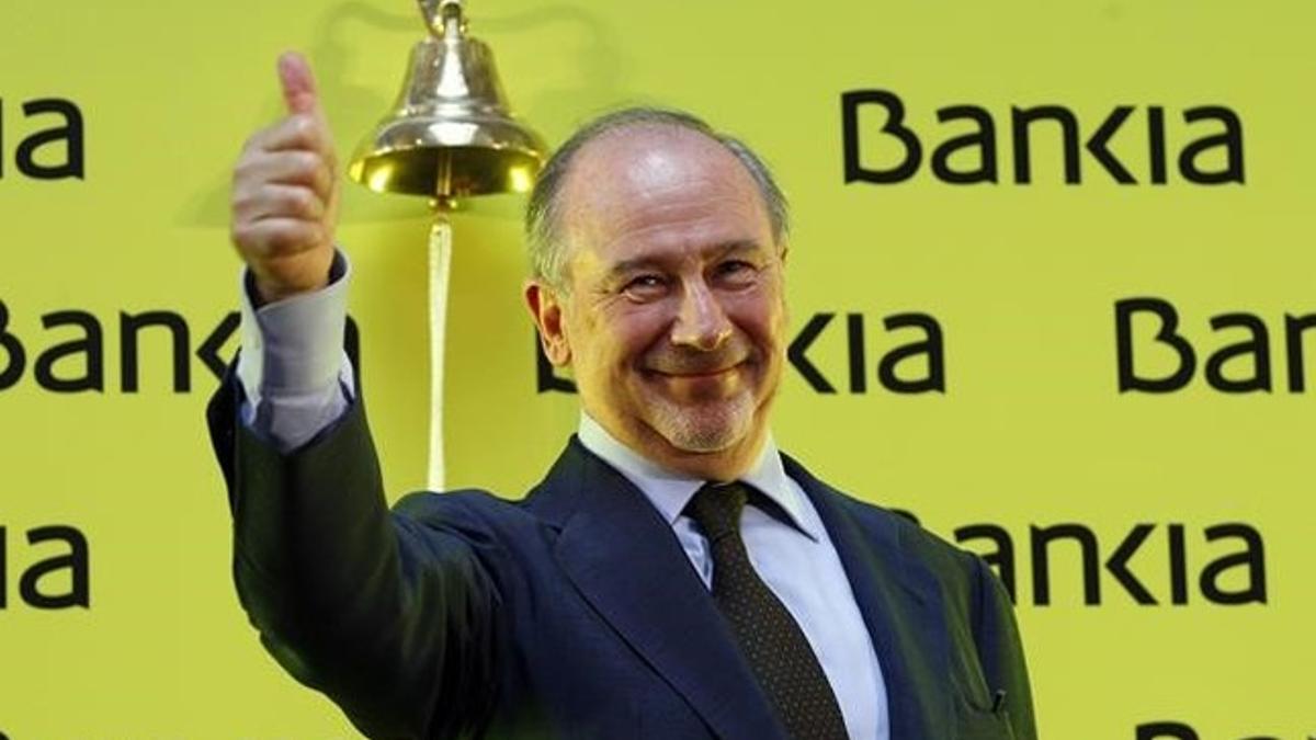 Rodrigo Rato en el acto de salida a bolsa de Bankia.