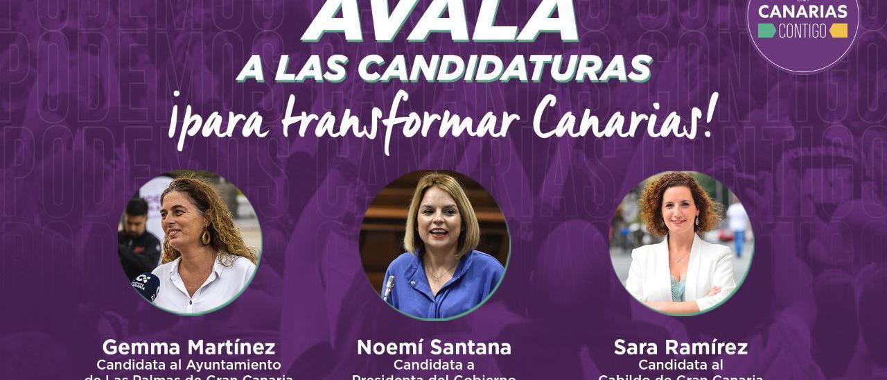 Campaña interna de Podemos para avalar las candidaturas