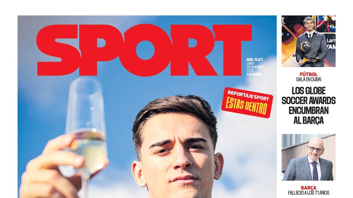Esta es la portada de SPORT de hoy lunes, 29 de diciembre de 2025