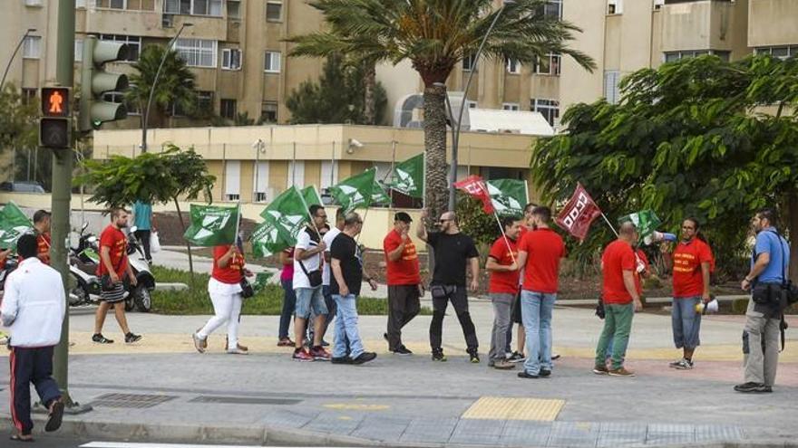 Manifestación de los trabajadores de Seguridad Integral Canaria