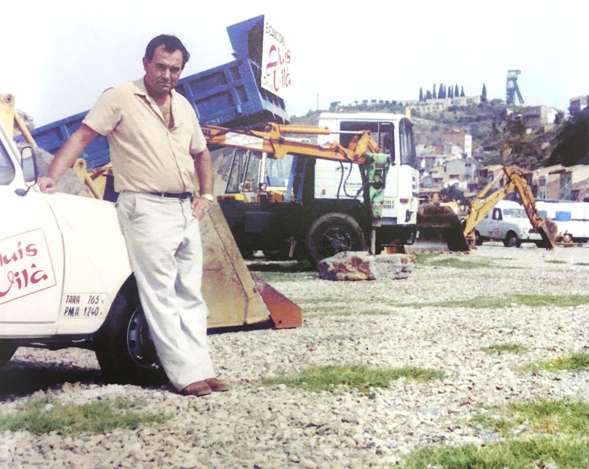 El fundador, Lluís Vilà, en els inicis de la seva activitat