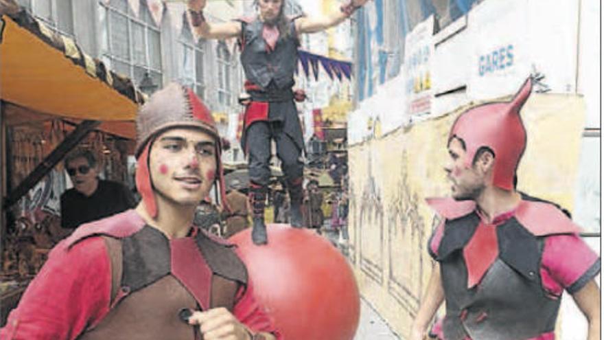 Artistas en la feria medieval.