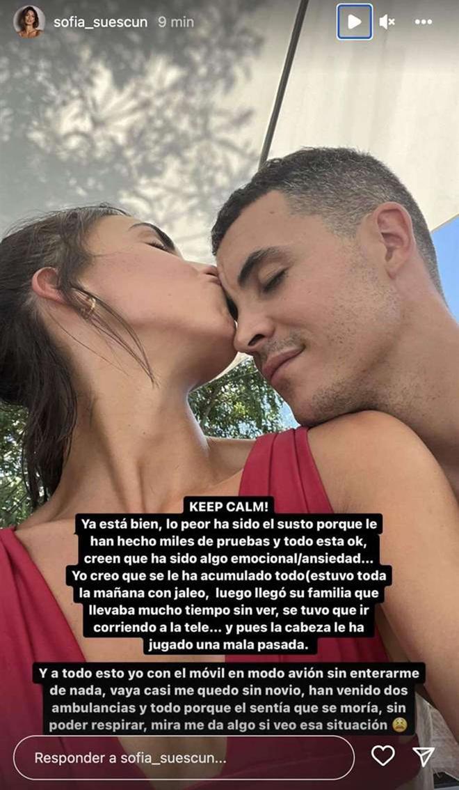 Sofia Suescun y Kiko Jimenez besándose en Instagram