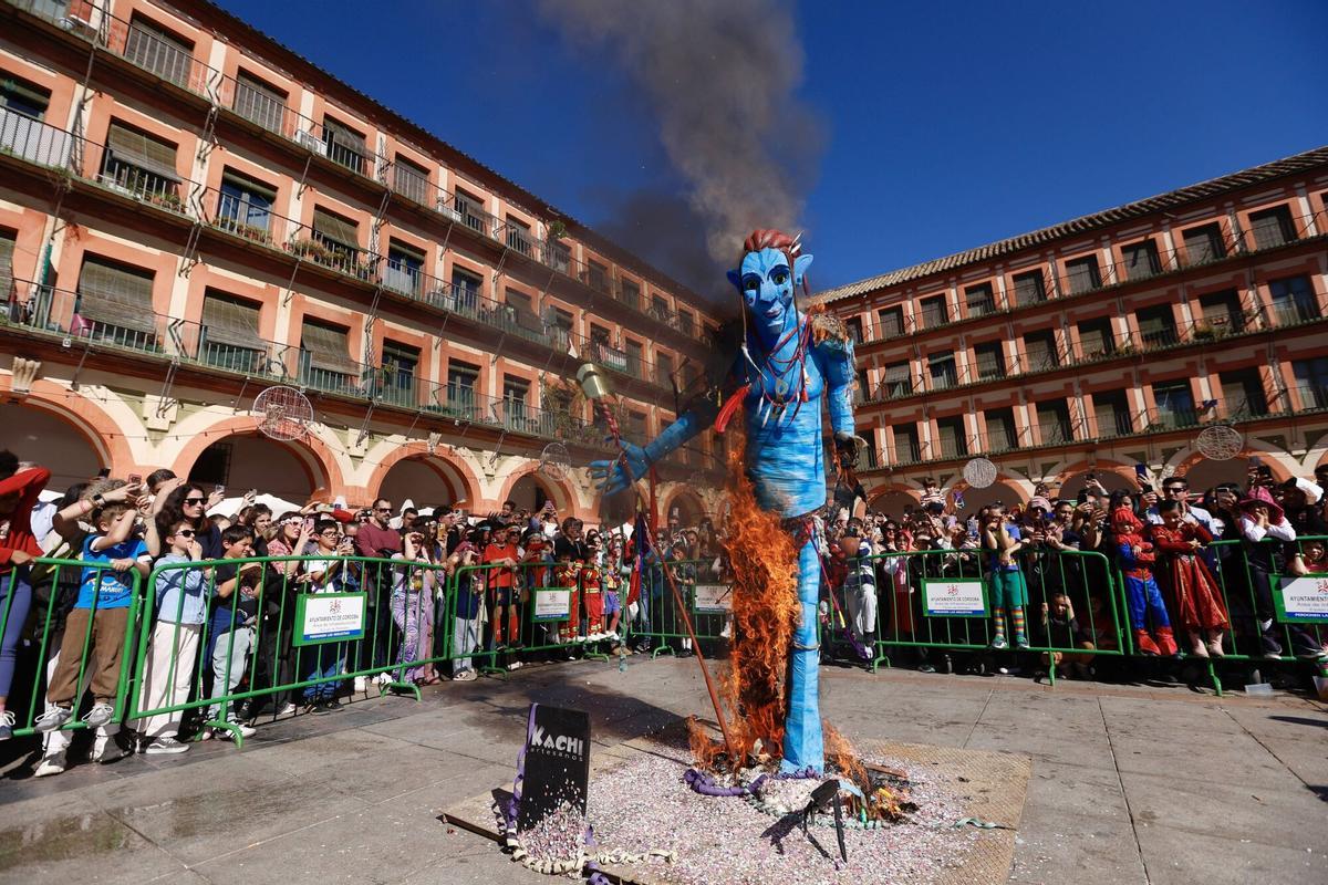 Córdoba. Carnaval 2026. Quema del dios Momo en La Corredera