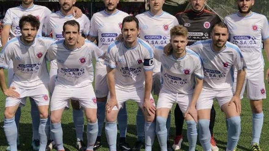 La última formación de la UD Ourense en la liga.// Brais Lorenzo