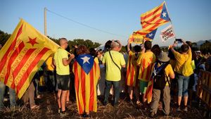 zentauroepp44152475 people hold pro independence estelada flags during a demonst180705164231