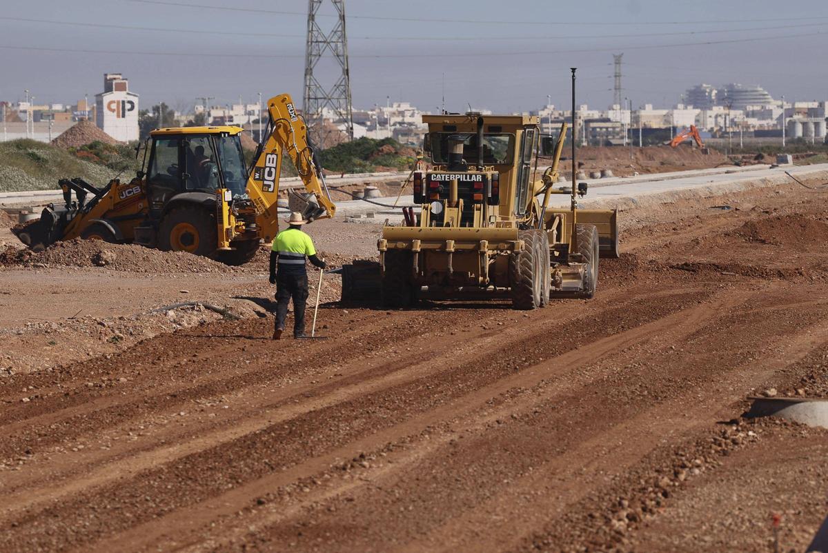 Obras de urbanización en Parc Sagunt II.
