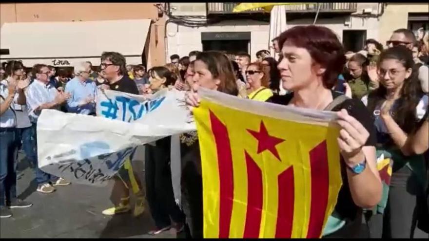 La plaça Major de Manresa, plena per protestar contra la sentència