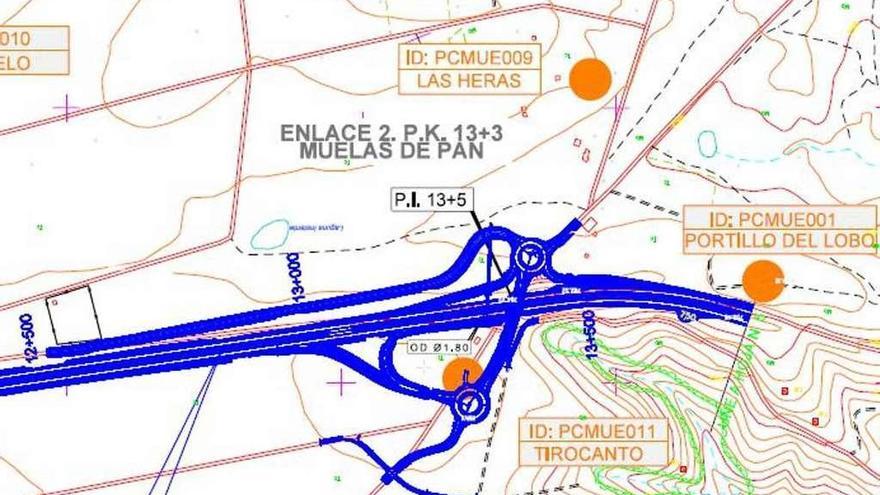 Situación del Yacimiento Portillo del Lobo, uno de los afectados por la autovía A-11.