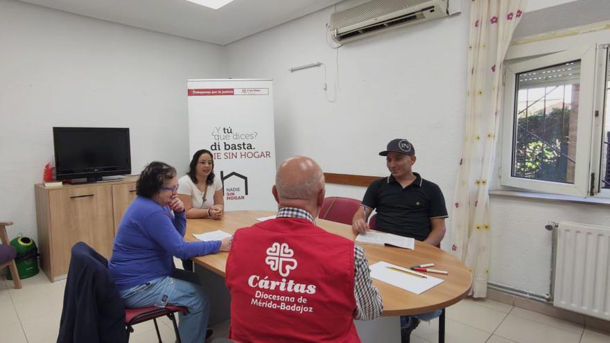 Programa para personas sin hogar de Cáritas.