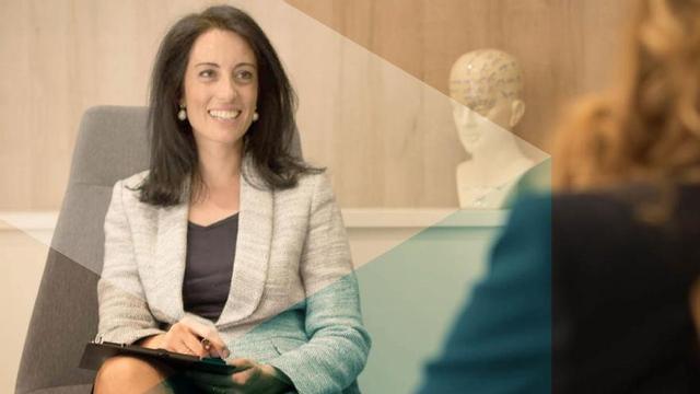 Esther Blanco, durante una sesión de terapia. | | LNE