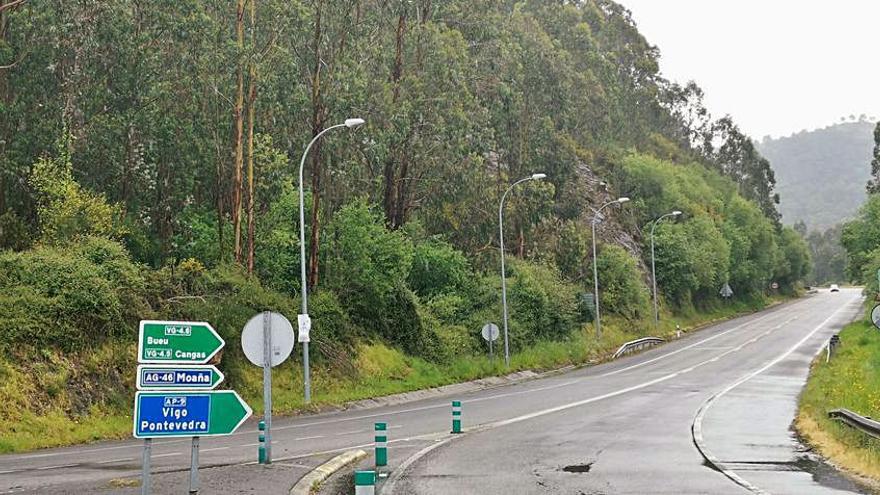 Zona de Aldán en donde se prevé el desarrollo de dos bolsas de suelo industrial