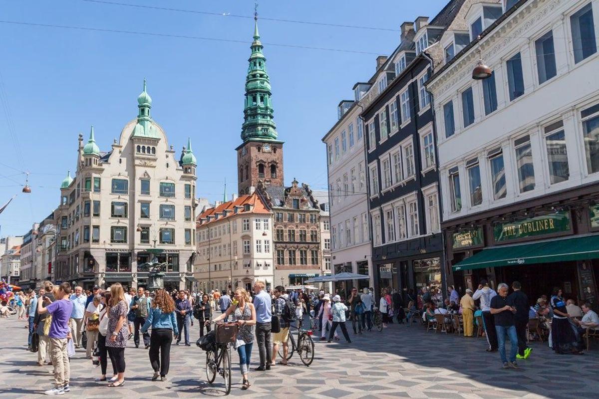 Zona peatonal Strøget en Copenhague