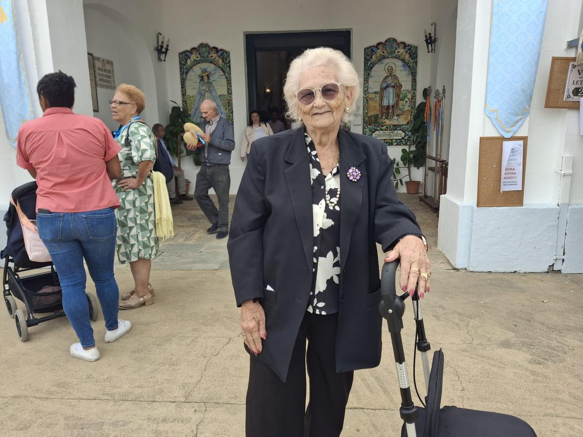 Fausta Galayo, de 92 años, acude a la romería desde que era bebé.