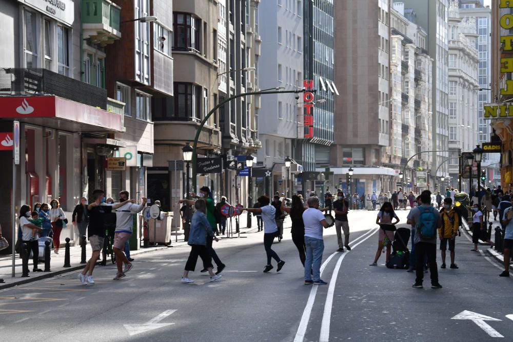 A Coruña celebra el ''Día sin coches'' en San Andrés