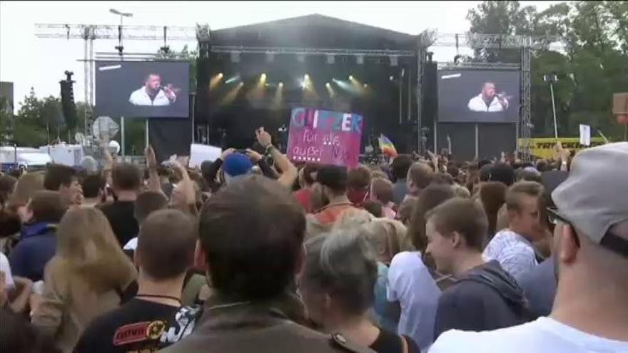 Multitudinario concierto en Chemnitz (Alemania) contra la oleada de racismo de la pasada semana