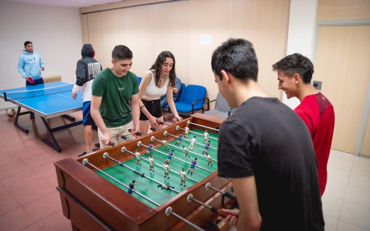 Sala de juegos en la residencia juvenil Doña Urraca.