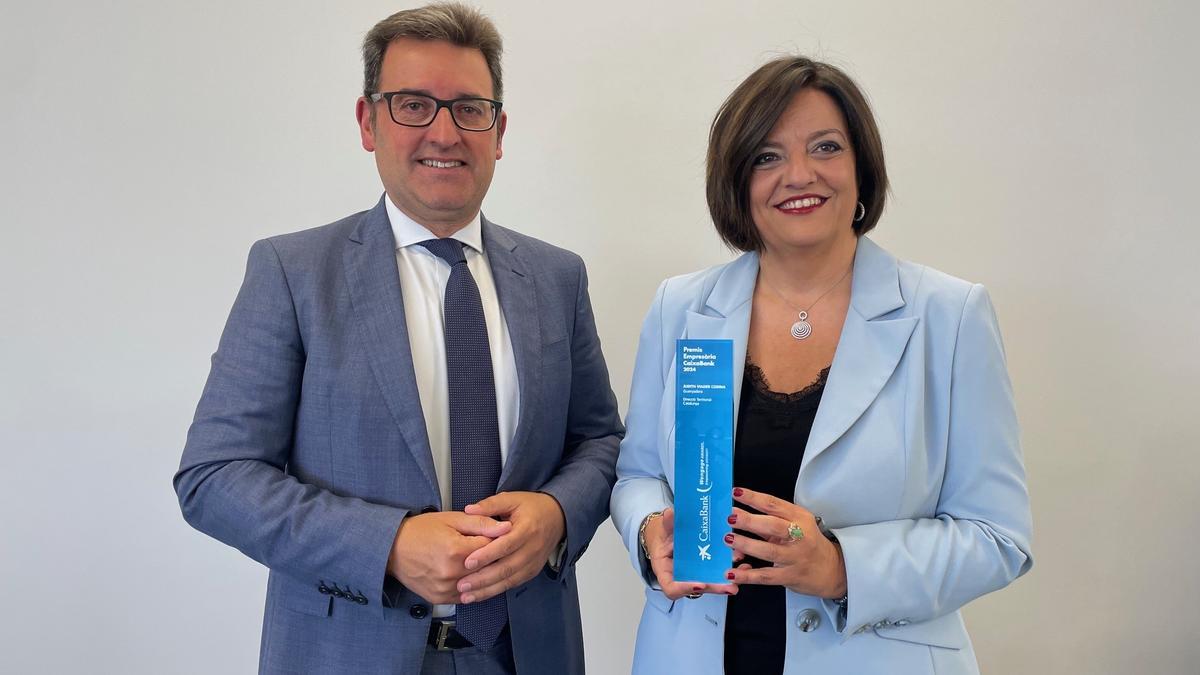 Josep Mª Gonzàlez, Director Territorial de CaixaBank a Catalunya, i Judith Viader, CEO de Frit Ravich.