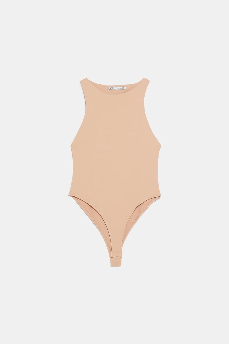 Body básico nude de Zara (precio: 12,95€)