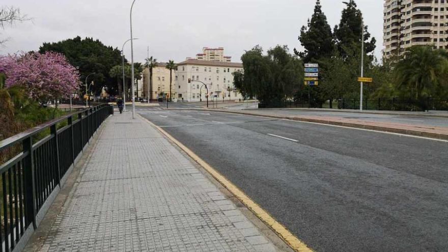 Málaga en pleno confinamiento.