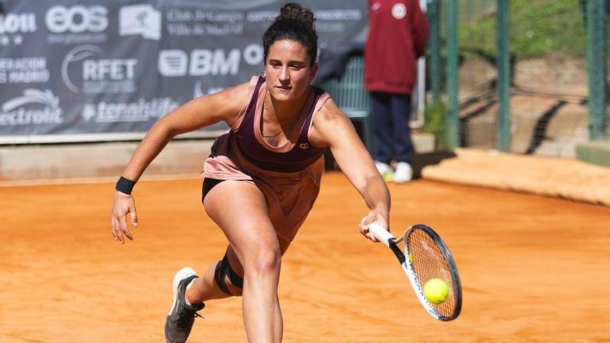 Ángela Fita, en un partido del torneo celebrado en Madrid.