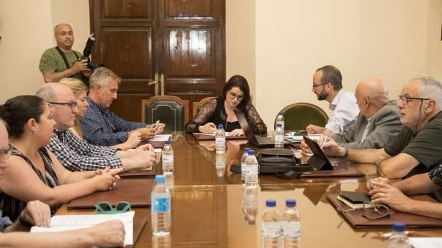 El Consell Rector del Patronat de Festes en la reunión de ayer.