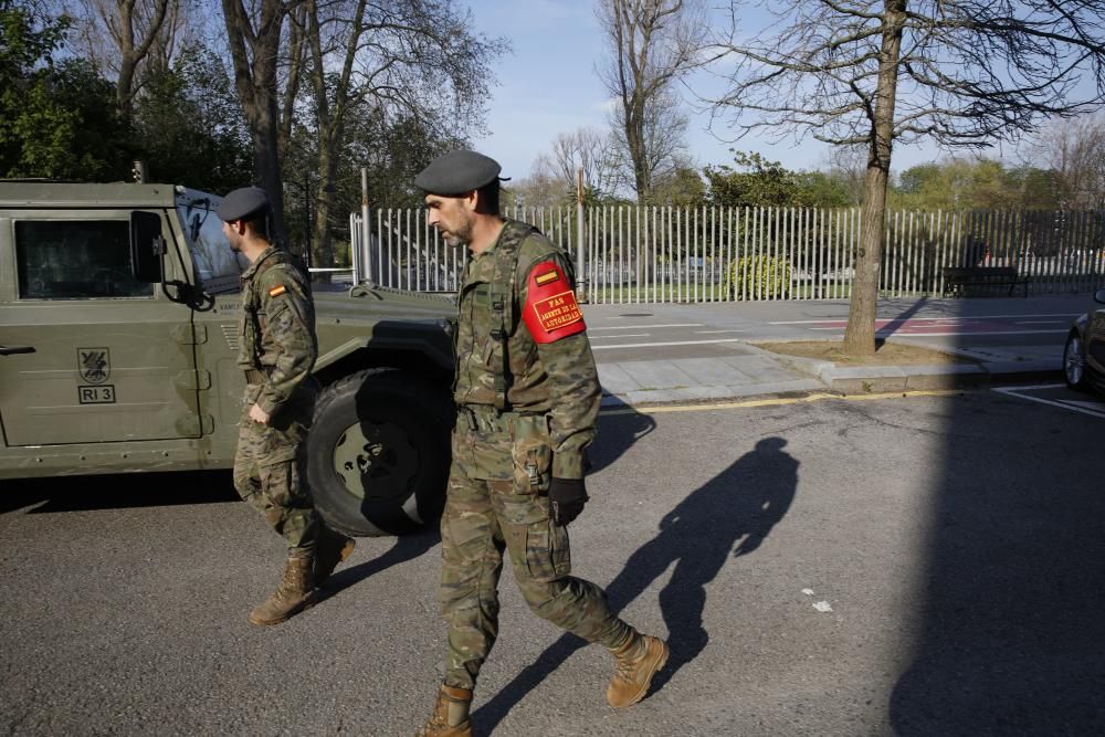 Coronavirus en Asturias: Control policiales y militares en Asturias