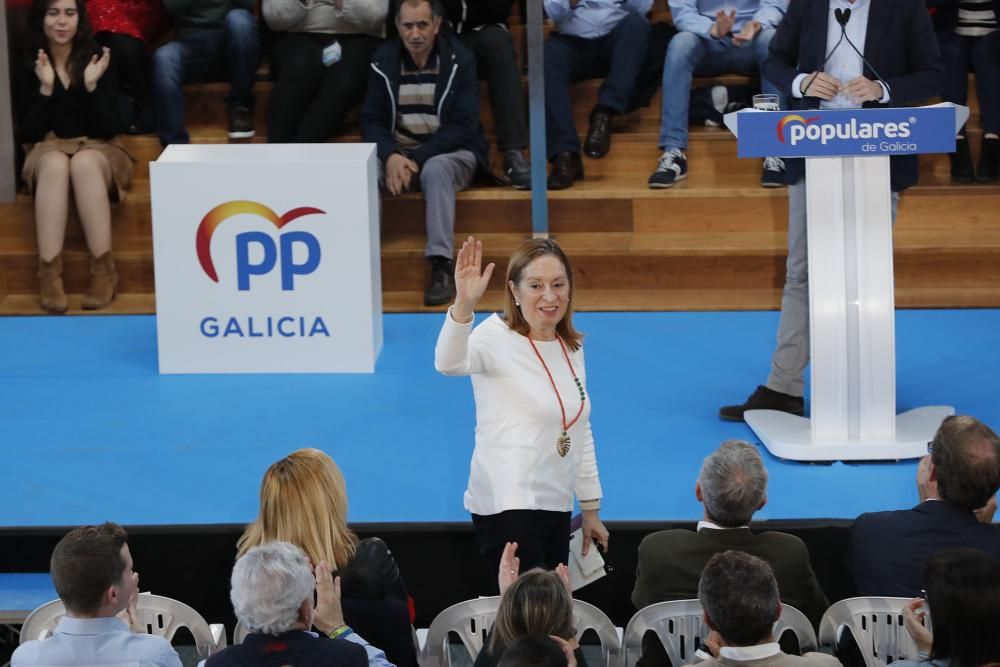 El presidente del Partido Popular lidera un acto en el Auditorio Mar de Vigo en el que estuvo arropado por Alberto Núñez Feijóo, Alfonso Rueda, Ana Pastor o Elena Muñoz.