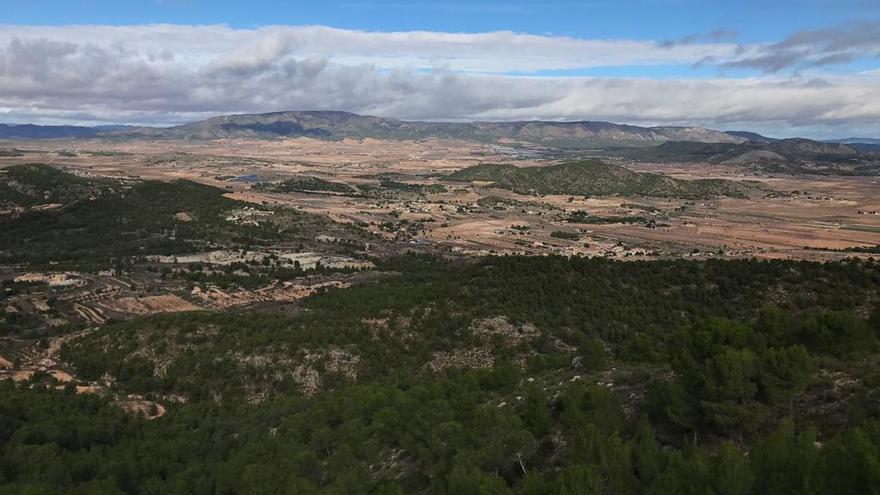Panorámica del Valle del Mañán desde el monte Coto de Monóvar.