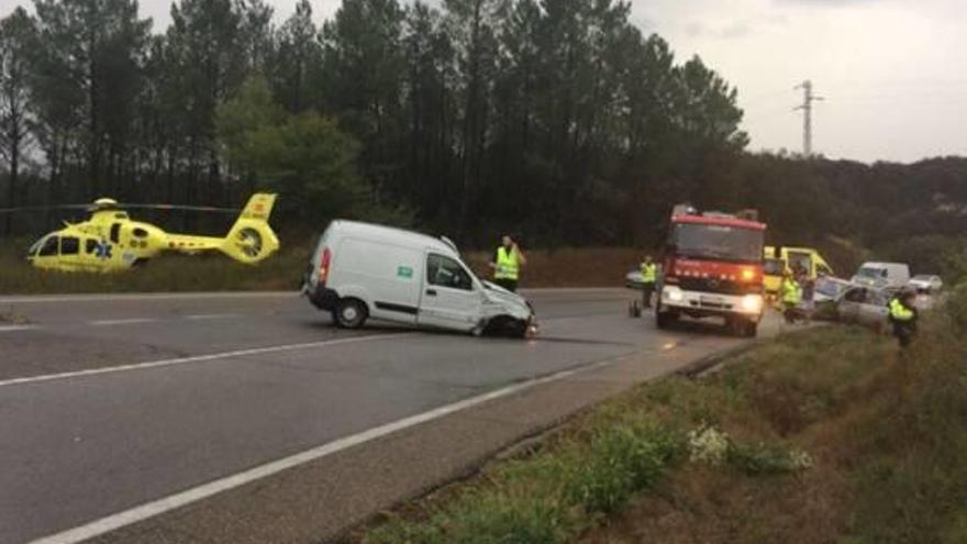 Accident a la C-66 a Serinyà