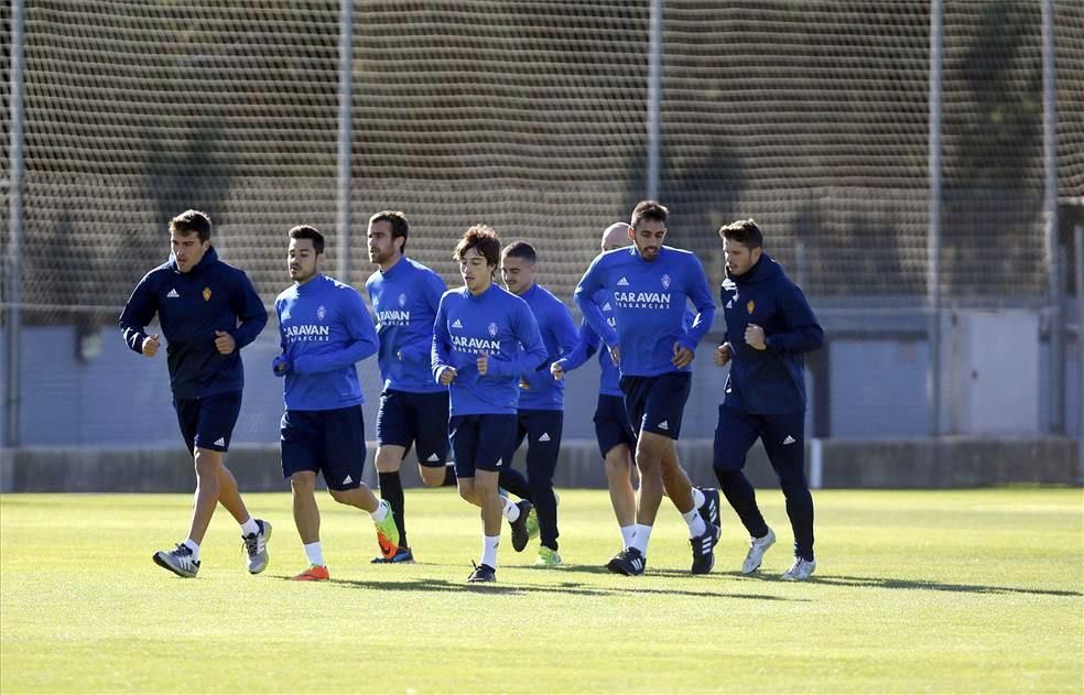 Sesión de entrenamiento del Real Zaragoza