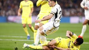 Archivo - Brahim Díaz (Real Madrid), ante el Villarreal en el Santiago Bernabéu.