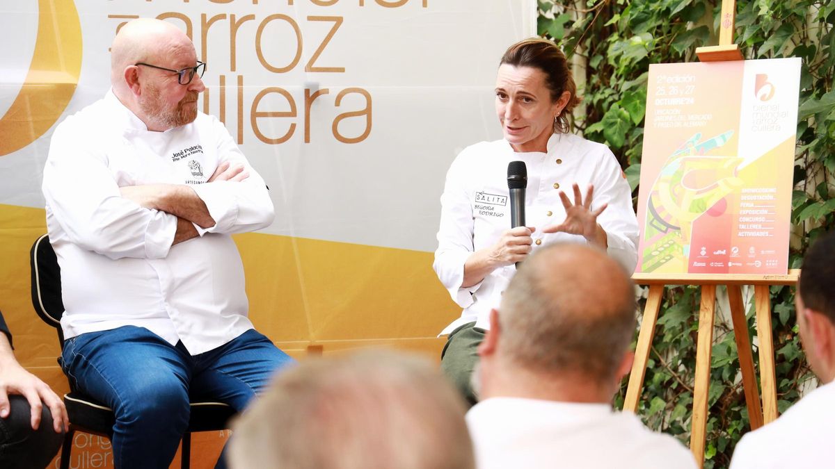 La cocinera Begoña Rodrigo ha participado en la presentación de la bienal arrocera.