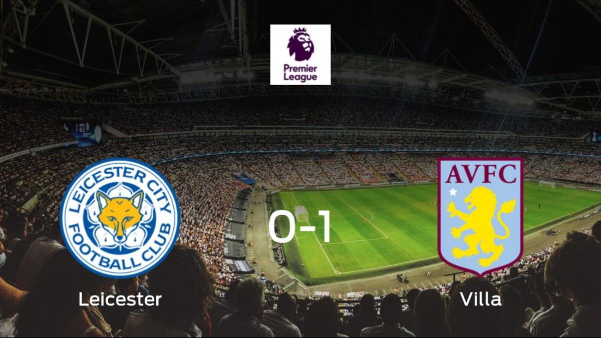 Victoria del Aston Villa frente al Leicester City (0-1)