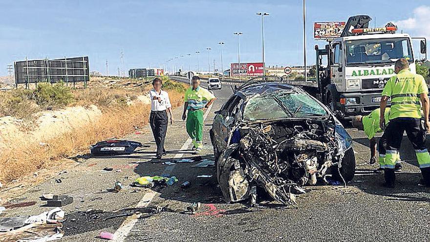 Estado en el que quedó el vehículo tras el accidente.