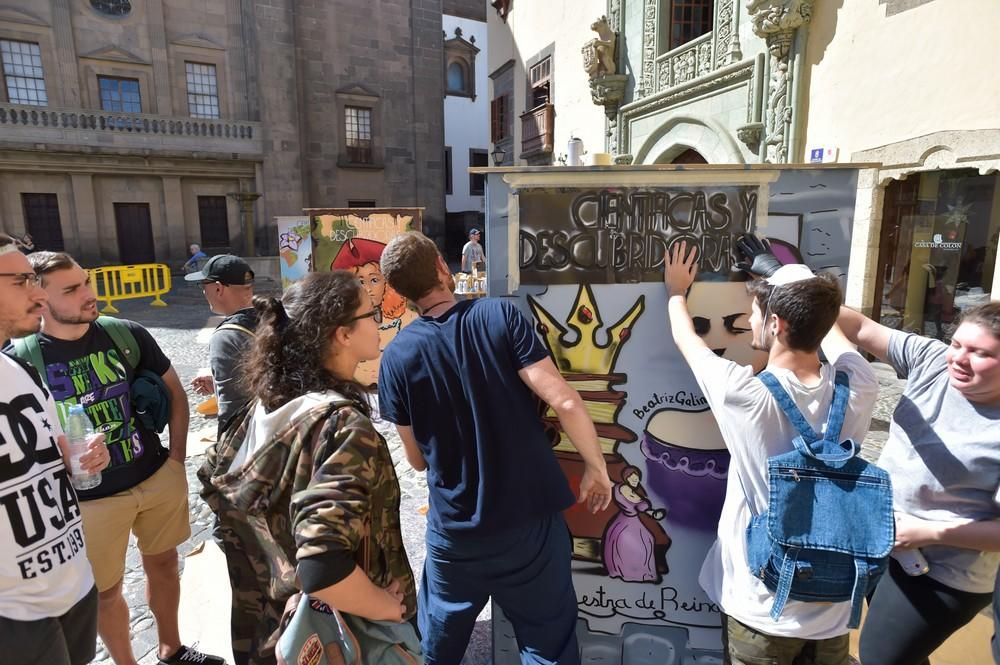 La Casa de Colón homenajea con grafiti a seis científicas y descubridoras